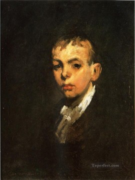 George Wesley Bellows Painting - Cabeza de un niño también conocido como Gray Boy Escuela Ashcan realista George Wesley Bellows